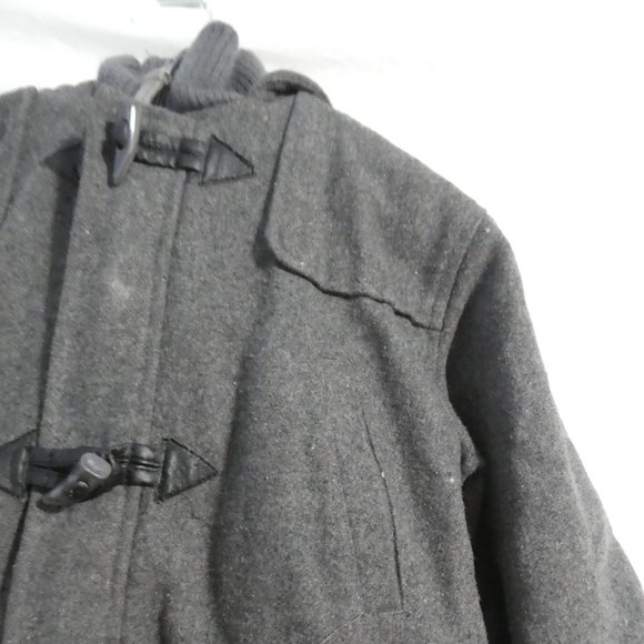 BIG CHILL | size 4 | Reversible Charcoal Hooded Toggle and Zip-Up Coat | GUC - Picture 8 of 16